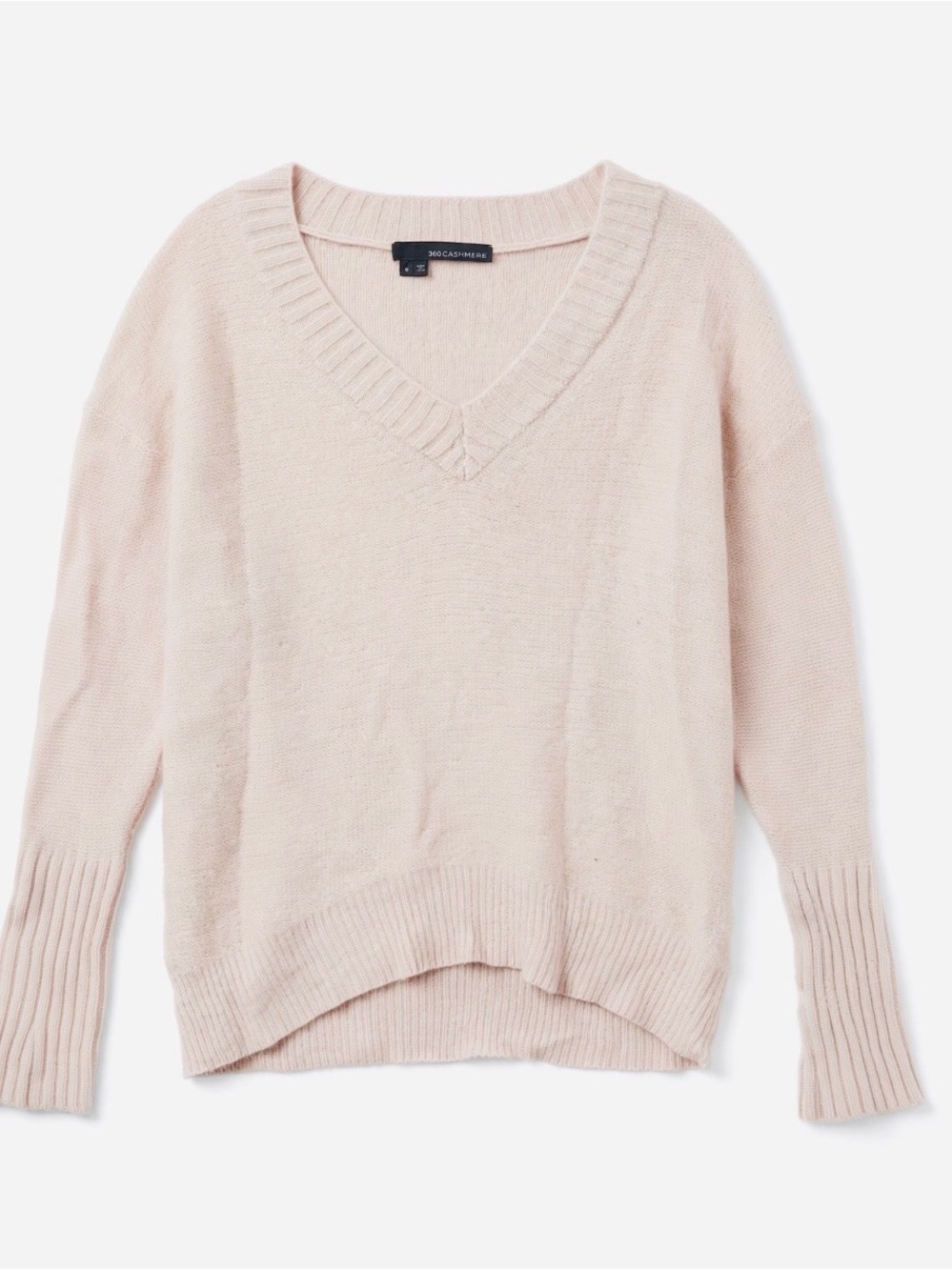 BCBG cashmere pale pink sweater